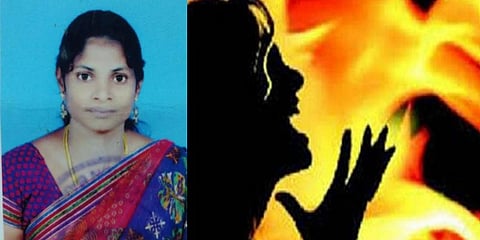 மனைவியை மண்ணெண்ணெய் ஊற்றிக் கொளுத்திய கொடூர கணவன்..!