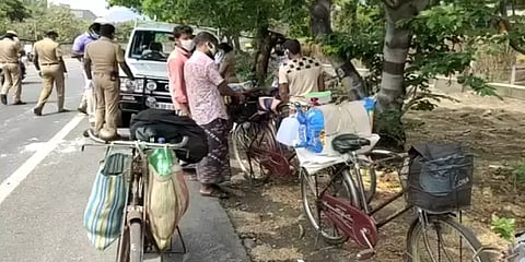 கொல்கத்தாவுக்கு சைக்கிளில் செல்ல முயன்ற வடமாநில நபர்கள்..!