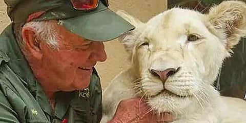 ஆபத்தை அறியாமல் சிங்கங்களை வளர்த்த நபர் - விபரீதத்தில் முடிந்த நடைபயிற்சி