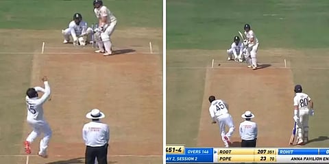 ஹர்பஜன் ஸ்டைலில் ஓடி வந்து கைகளை சுழற்றி பந்துவீசிய ரோகித் சர்மா!