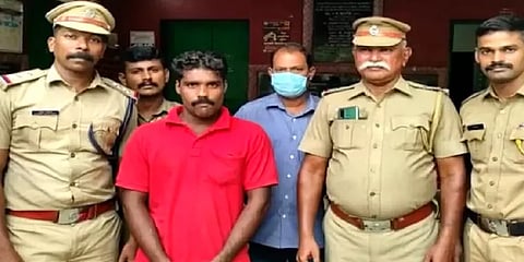 கேரளாவில் தப்பித்து  திருப்பூர் ரயில்வே போலீசில் சிக்கிய கைதி