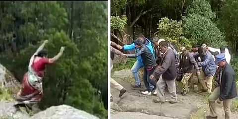 நீலகிரி: மலை உச்சியில் இருந்து குதித்த மூதாட்டி.. வீடியோவில் பதிவான பகீர் காட்சிகள்!