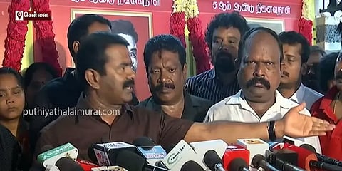 "விநாயகர் சதுர்த்திக்கு முதல்வர் வாழ்த்து தெரிவிக்காதது தவறு" - சீமான் பேச்சு