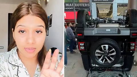 Women who topple over the Thar Jeep