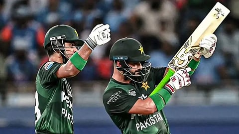 Pakistan's Sahibzada Farhan celebrates his half century