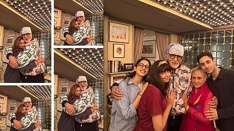 Amitabh Bachchan with his family