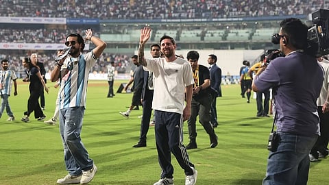 Lionel Messi in Mumbai at the iconic Wankhede Stadium