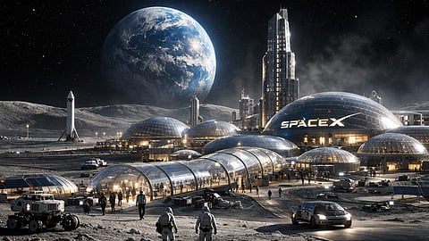 AI REPRESENTATION OF MOON CITY