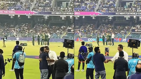 Rohit sharma with Wasim Akram