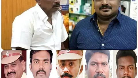 Up: P. Jayaraj and J. Bennix Down: Convicted Accuses 