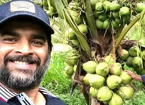 actor madavan in his farm 