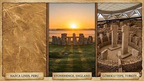 Nazca Lines, Stonehenge, Göbekli Tepe