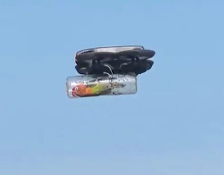Nitya flying in drone 