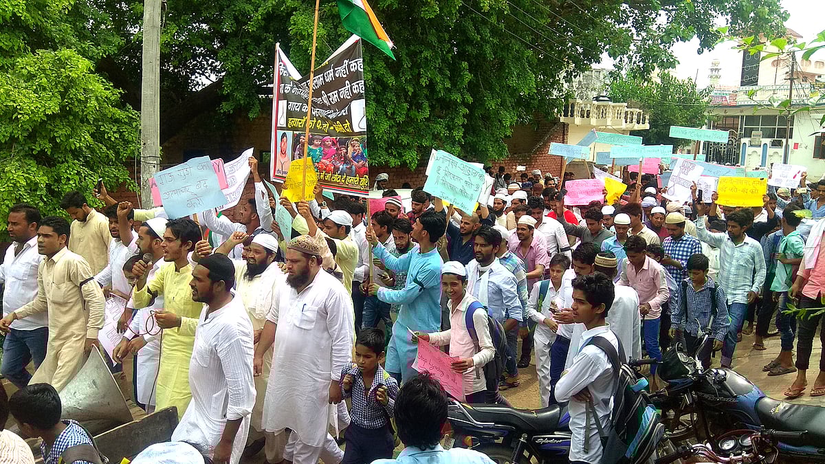 میوات: اکبر لنچنگ کے خلاف احتجاج اور مکتوب دینے کا سلسلہ جاری