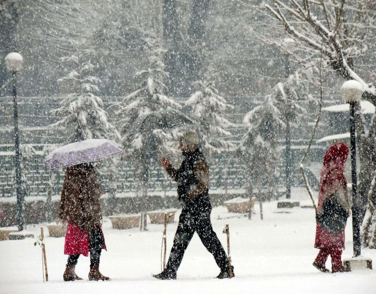 وادی کشمیر میں تازہ برف باری، فضائی و زمینی ٹریفک بری طرح متاثر