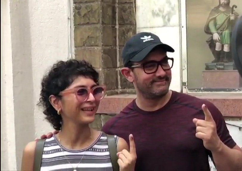 امیتابھ، سلمان، عامر اور ہیما مالنی سمیت بالی ووڈ ستاروں نے ڈالے ووٹ