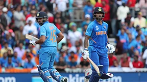 روہت-شکھر نے آئی سی سی ٹورنامنٹوں میں ’پارٹنر شپ‘ ریکارڈ کی برابری کی