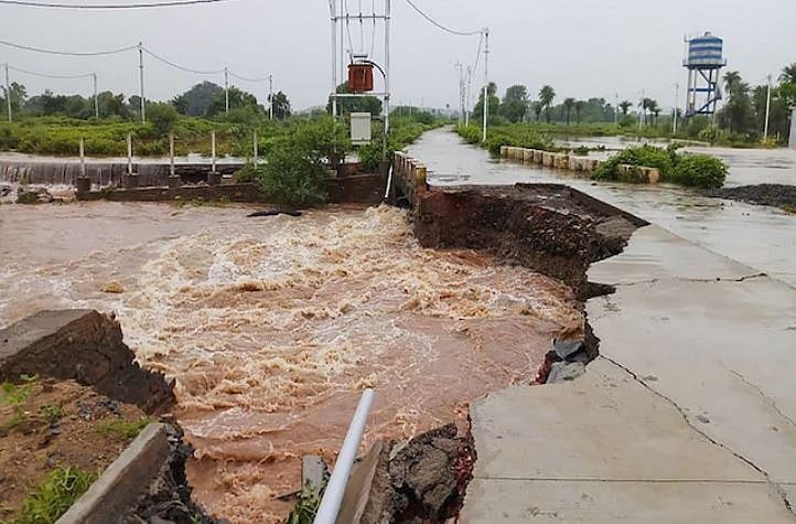 راجستھان کے کئی اضلاع میں بھاری بارش کے سبب سیلاب جیسے حالات