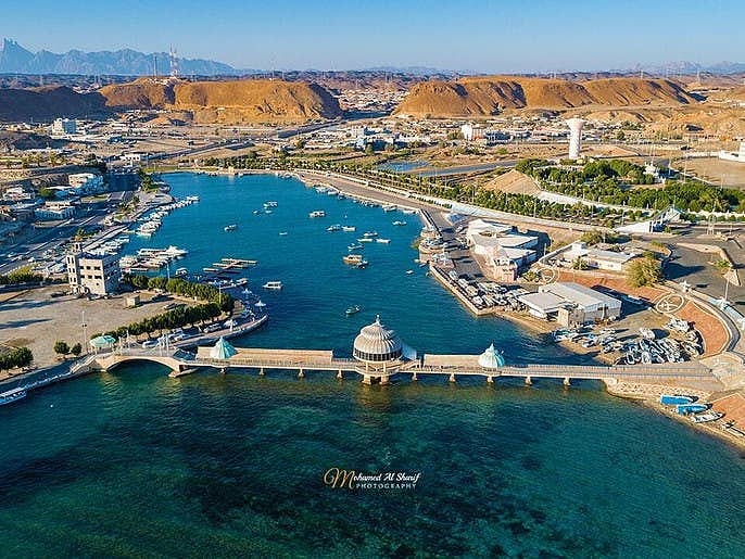  سعودی عرب کے ساحلی شہرضباء کا مسحور کن فضائی منظر