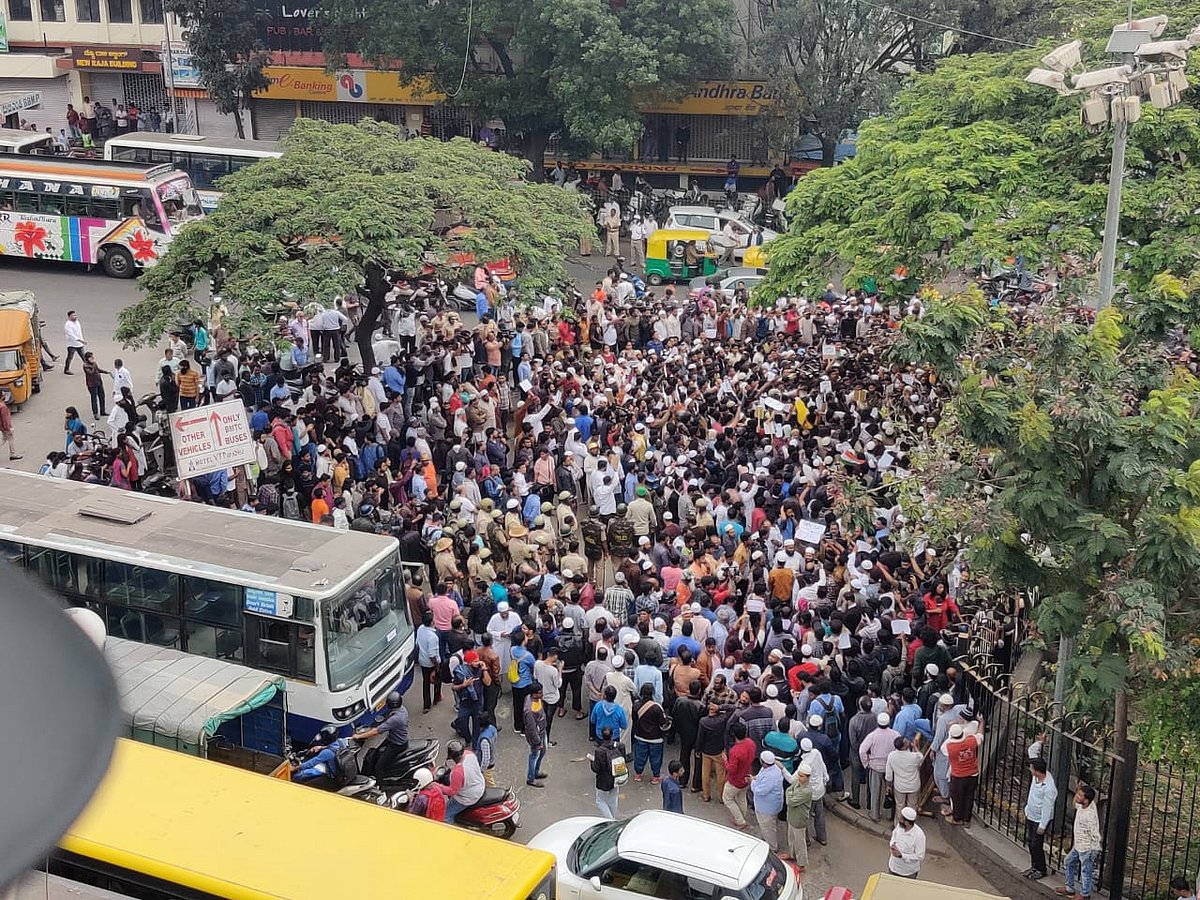 ملک گیر احتجاج: کرناٹک میں سیکڑوں مظاہرین زیر حراست