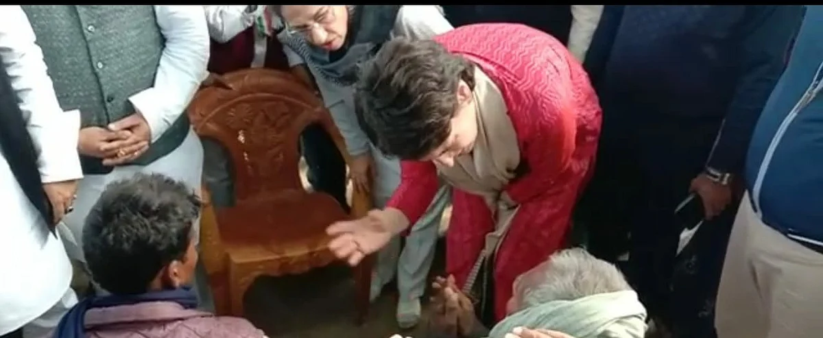 اناؤ: متاثرہ کی موت کھوکھلے نظم ونسق کی عکاس، اہل خانہ سے ملاقات کے بعد پرینکا کا بیان