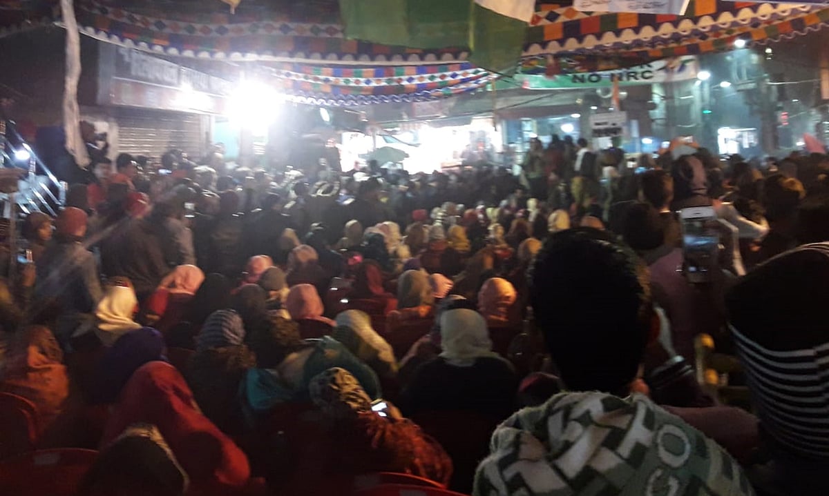 پٹنہ کے سبزی باغ میں شہریت قانون اور این آر سی کے خلاف مظاہرہ