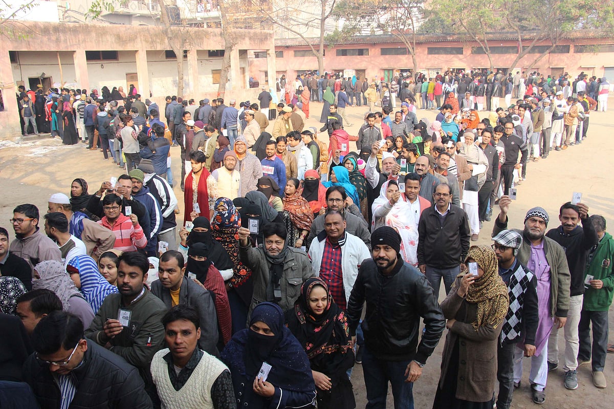 دہلی اسمبلی انتخابات: ووٹروں میں تقسیم واضح نظر آئی 