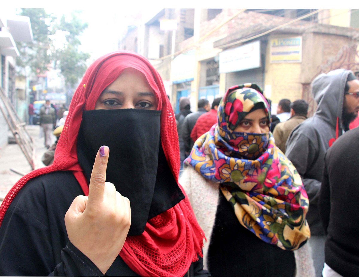 دہلی اسمبلی انتخابات: ووٹروں میں تقسیم واضح نظر آئی 