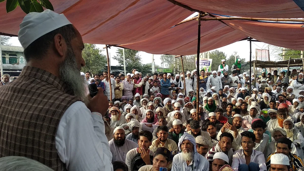 میوات: بڑکلی اور امرکا چوک پر سی اے اے مخالف احتجاج جاری