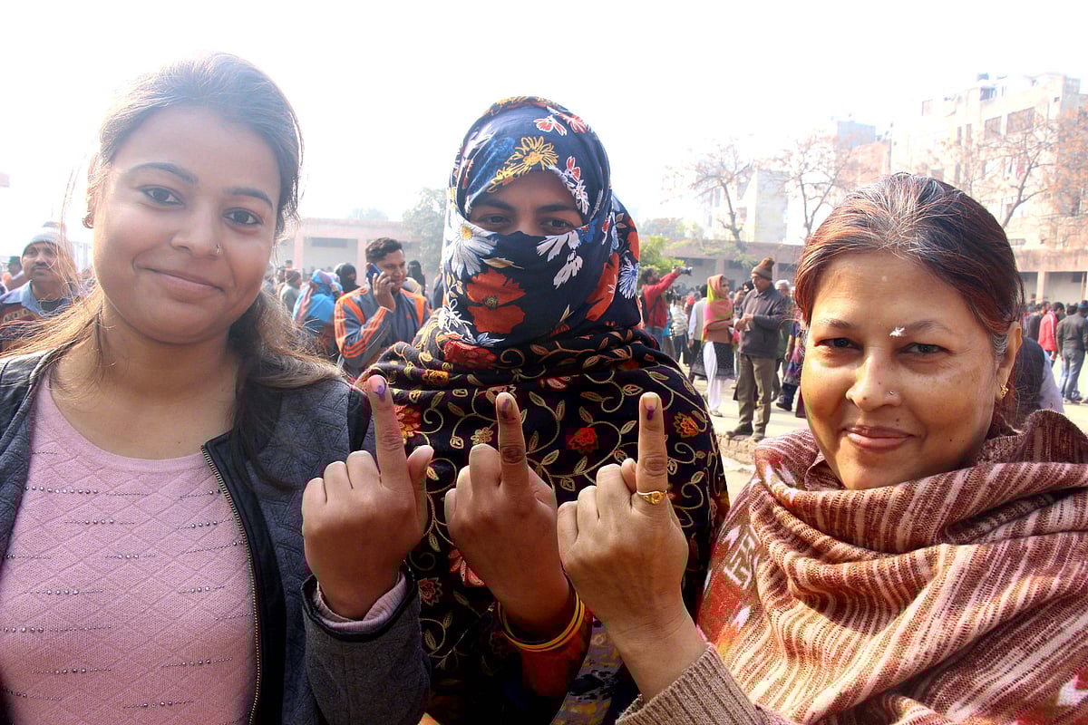 دہلی اسمبلی انتخابات: ووٹروں میں تقسیم واضح نظر آئی 