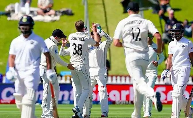 نیوزی لینڈ کے خلاف پہلے ٹیسٹ میچ میں ہندوستان کو بدترین شکست کا سامنا