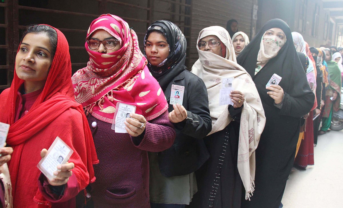 دہلی اسمبلی انتخابات: ووٹروں میں تقسیم واضح نظر آئی 