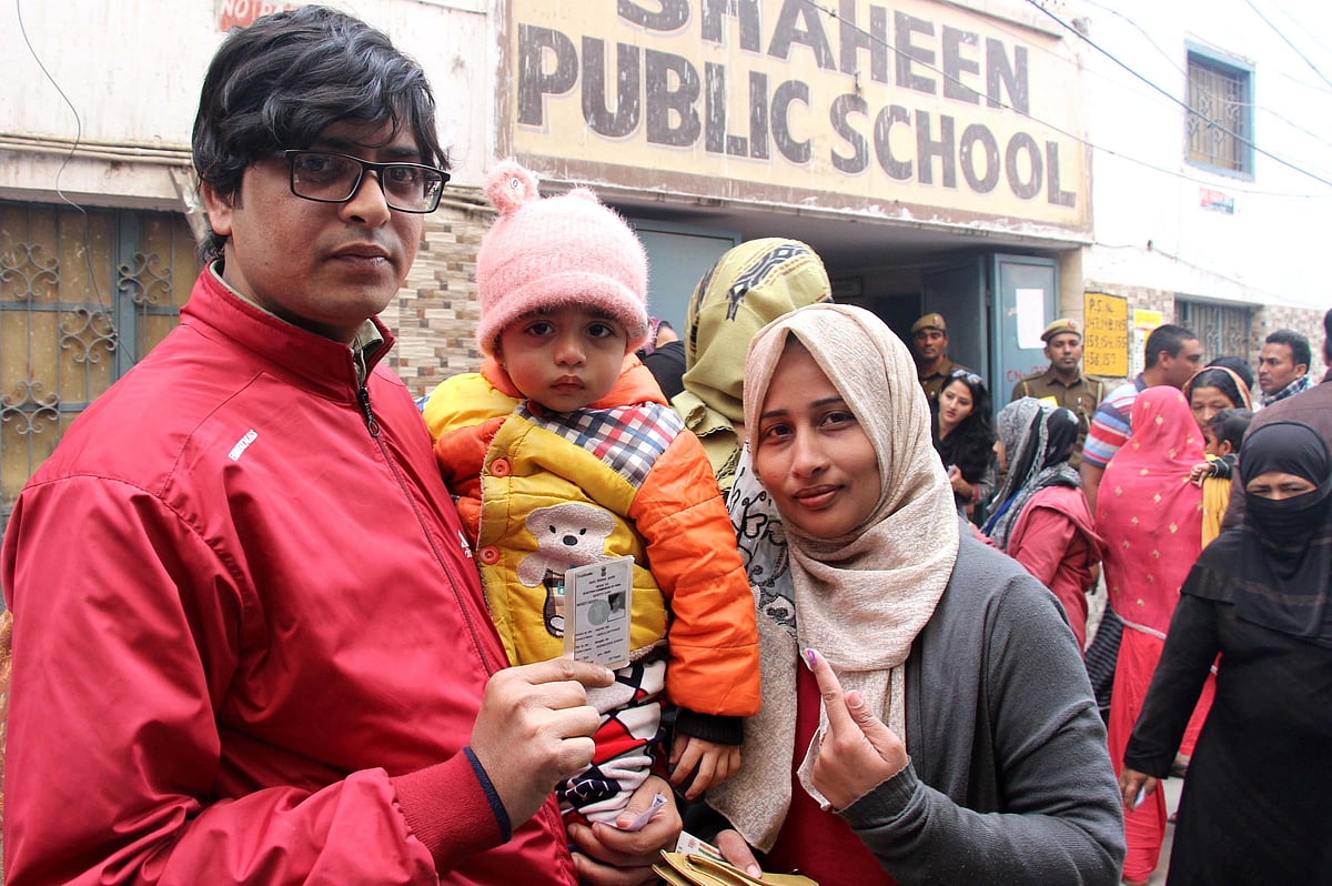 دہلی اسمبلی انتخابات: ووٹروں میں تقسیم واضح نظر آئی 