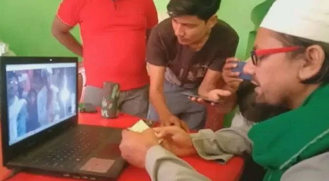 لاک ڈاؤن کے دور میں آن لائن شادی! ویڈیو کانفرنسنگ کے ذریعے دو بہنوں کا نکاح