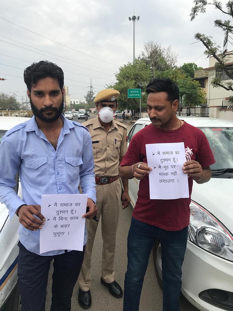 لاک ڈاؤن کی خلاف ورزی: کئی مقامات پر لوگوں کو ملی دلچسپ سزا، دیکھیں تصویریں...