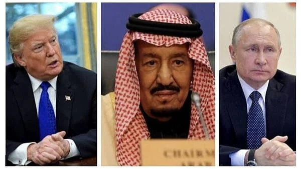 شاہ سلمان، ٹرمپ اور پوتین کے درمیان مشترکہ ٹیلی فونک رابطہ، تیل کے حوالے سے بات چیت