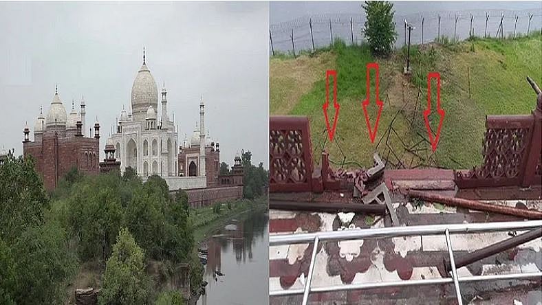 یو پی میں آندھی-طوفان اور آسمانی بجلی کا قہر، 23 افراد ہلاک، تاج محل میں مقبرے کی ریلنگ بھی ٹوٹی
