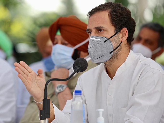 پٹیالہ میں جلسہ عام سے خطاب کرتے ہوئے راہل گاندھی / تصویر بشکریہ ٹوئٹر @INCIndia