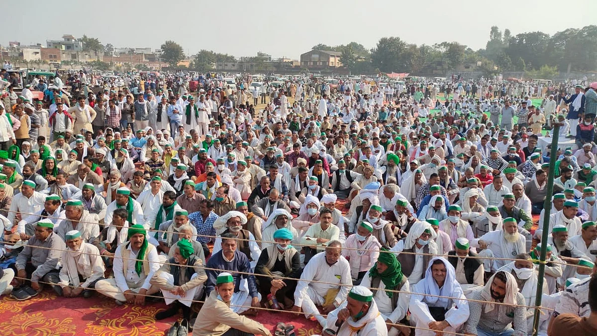 گنے کی کم قیمت اور واجبات کی عدم ادائیگی سے کسان ناراض، مظفرنگر میں عظیم الشان مظاہرہ و مہا پنچایت