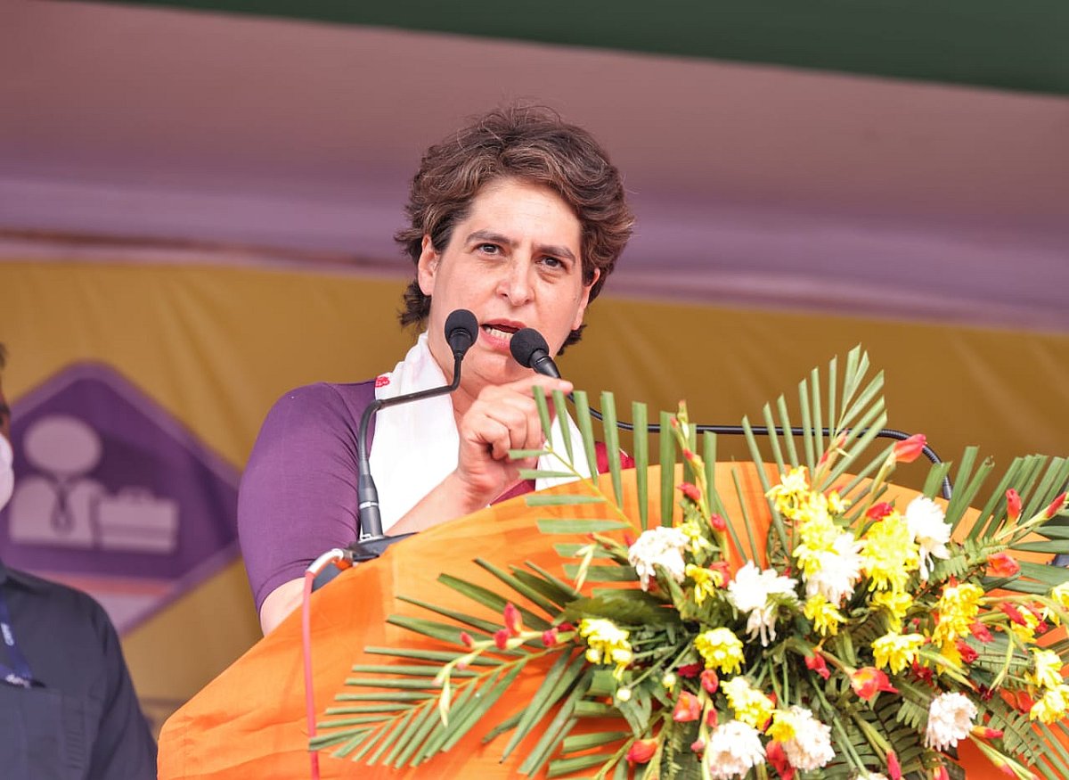 پرینکا گاندھی، تصویر @INCIndia