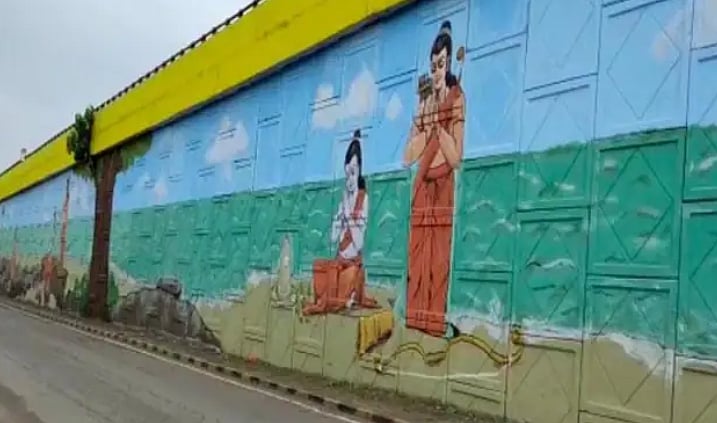 ایودھیا کو ’رام نگری‘ بنانے کے لیے دیواروں پر ہو رہی پینٹنگ تنازعہ کا شکار