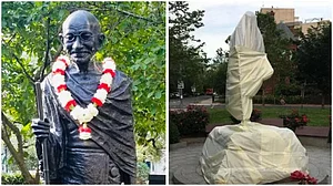 نیویارک میں مہاتما گاندھی کا مجسمہ توڑا گیا، ہندوستانی قونصلیٹ ناراض