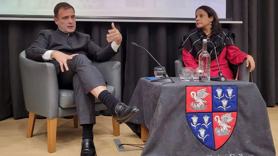 کیمبرج یونیورسٹی کے کارپس کرسٹی کالج میں راہل گاندھی کا خطاب / ٹوئٹر