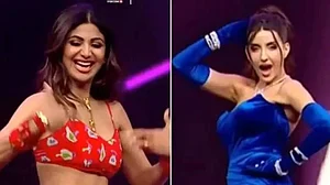 شلپا شیٹی نے نورا فتحی کے ساتھ 'بابو جی ذرا دھیرے چلو‘ گانے پر کیا ڈانس