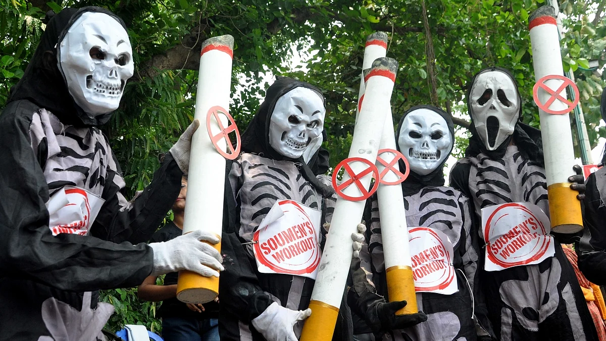 تمباکو نوشی کے خلاف مظاہرہ