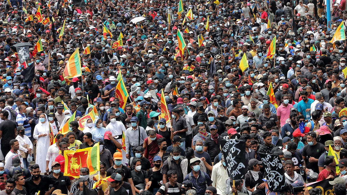 سری لنکا میں حتجاج / Getty Images