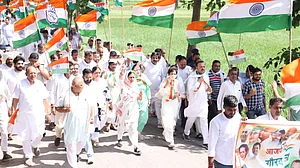 ہریانہ کانگریس نے نکالی ’آزادی کی گورو یاترا‘، سیلجا سمیت متعدد لیڈران کی شرکت