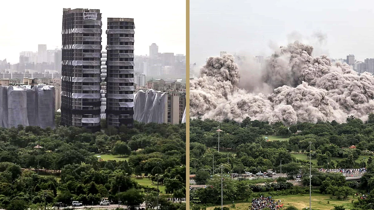 نوئیڈا کے ٹوئن ٹاورز منہدم / قومی آواز/ وپن