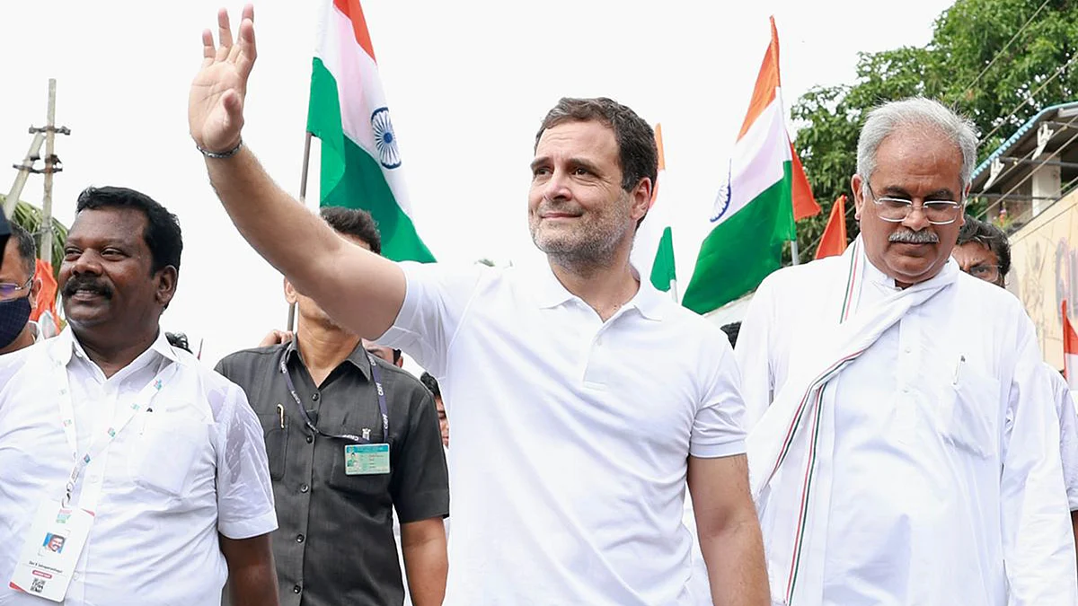 بھارت جوڑو یاترا میں راہل گاندھی