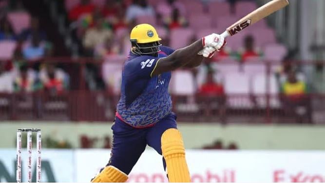 ویسٹ انڈیز کے آل راؤنڈر رحکیم نے ٹی-20 میں بنا ڈالی ڈبل سنچری، 77 گیند میں بنائے 205 رن، لگائے 22 چھکے اور 17 چوکے